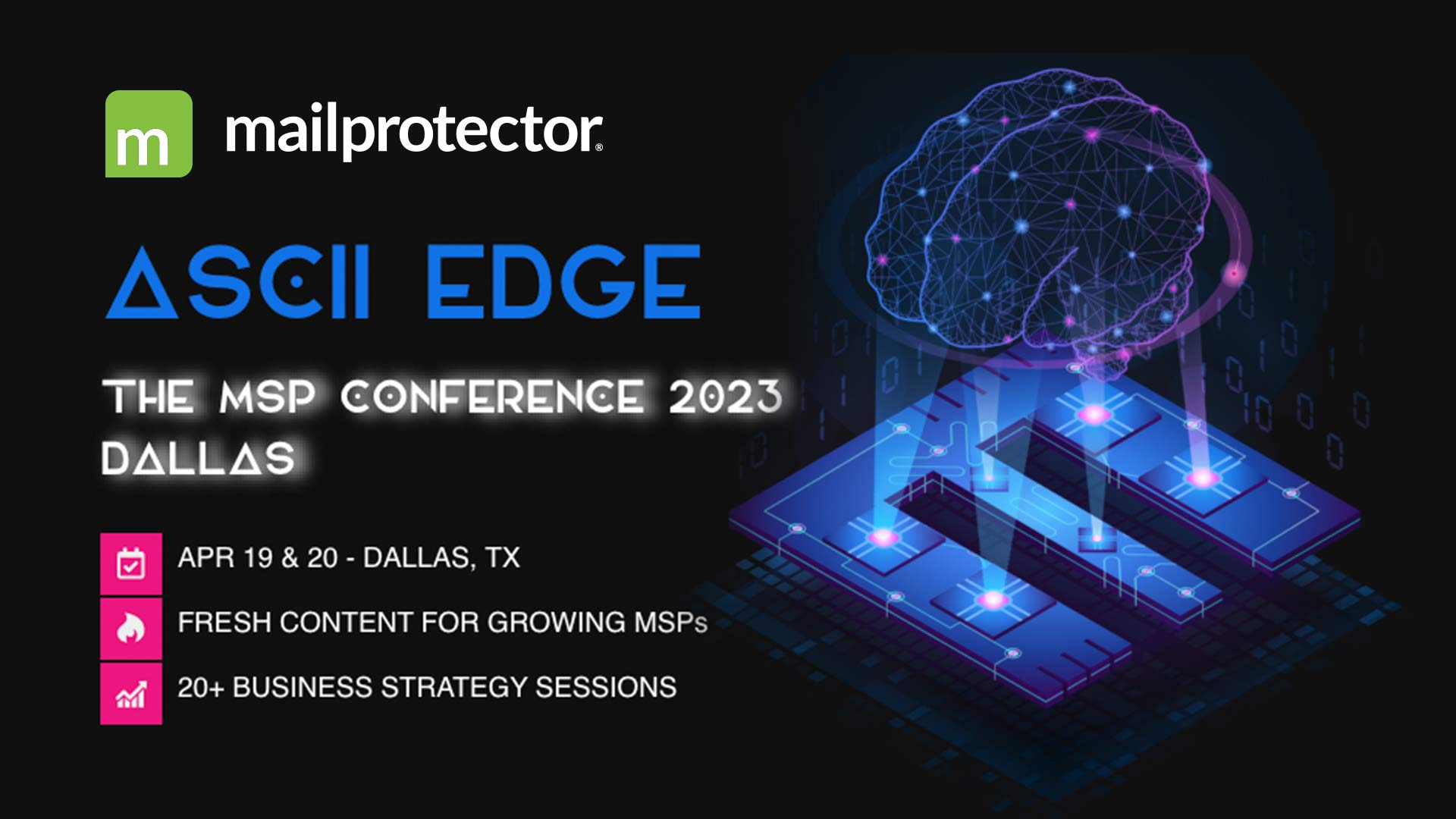 ASCII Edge MSP Conference 2023 Dallas TX Mailprotector Email Security Vendor